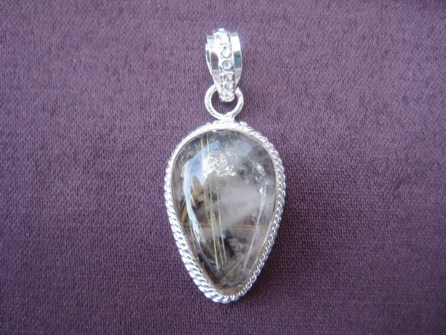 Golden Rutilated Quartz Pendant Programmable for attunement, amplification, acceleration, expanding awareness 2528